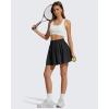 imageG4Free Chillwhisp High Waisted Tennis Skirts for Women  15 Flowy Golf Skort Athletic Inner Shorts with 4 PocketsBlack