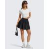 imageG4Free Chillwhisp High Waisted Tennis Skirts for Women  15 Flowy Golf Skort Athletic Inner Shorts with 4 PocketsBlack