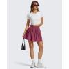 imageG4Free Chillwhisp High Waisted Tennis Skirts for Women  15 Flowy Golf Skort Athletic Inner Shorts with 4 PocketsDark Burgundy
