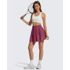 imageG4Free Chillwhisp High Waisted Tennis Skirts for Women  15 Flowy Golf Skort Athletic Inner Shorts with 4 PocketsDark Burgundy