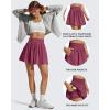 imageG4Free Chillwhisp High Waisted Tennis Skirts for Women  15 Flowy Golf Skort Athletic Inner Shorts with 4 PocketsDark Burgundy