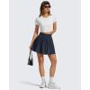 imageG4Free Chillwhisp High Waisted Tennis Skirts for Women  15 Flowy Golf Skort Athletic Inner Shorts with 4 PocketsDark Navy