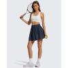imageG4Free Chillwhisp High Waisted Tennis Skirts for Women  15 Flowy Golf Skort Athletic Inner Shorts with 4 PocketsDark Navy