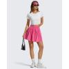 imageG4Free Chillwhisp High Waisted Tennis Skirts for Women  15 Flowy Golf Skort Athletic Inner Shorts with 4 PocketsRose Pink