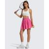 imageG4Free Chillwhisp High Waisted Tennis Skirts for Women  15 Flowy Golf Skort Athletic Inner Shorts with 4 PocketsRose Pink