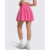 imageG4Free Chillwhisp High Waisted Tennis Skirts for Women  15 Flowy Golf Skort Athletic Inner Shorts with 4 PocketsRose Pink