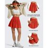 imageG4Free Chillwhisp High Waisted Tennis Skirts for Women  15 Flowy Golf Skort Athletic Inner Shorts with 4 PocketsRust Orange
