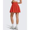 imageG4Free Chillwhisp High Waisted Tennis Skirts for Women  15 Flowy Golf Skort Athletic Inner Shorts with 4 PocketsRust Orange