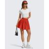imageG4Free Chillwhisp High Waisted Tennis Skirts for Women  15 Flowy Golf Skort Athletic Inner Shorts with 4 PocketsRust Orange