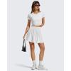 imageG4Free Chillwhisp High Waisted Tennis Skirts for Women  15 Flowy Golf Skort Athletic Inner Shorts with 4 PocketsWhite