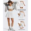 imageG4Free Chillwhisp High Waisted Tennis Skirts for Women  15 Flowy Golf Skort Athletic Inner Shorts with 4 PocketsWhite
