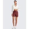 imageG4Free EverGoing Womens Athletic Shorts High Waisted 5 Running Yoga Summer Casual Shorts with PocketsDark Burgundy