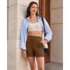 imageG4Free EverGoing Womens Athletic Shorts High Waisted 5 Running Yoga Summer Casual Shorts with PocketsDark Coffee