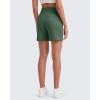 imageG4Free EverGoing Womens Athletic Shorts High Waisted 5 Running Yoga Summer Casual Shorts with PocketsDark Forest Green