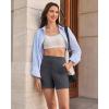 imageG4Free EverGoing Womens Athletic Shorts High Waisted 5 Running Yoga Summer Casual Shorts with PocketsDark Grey