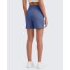 imageG4Free EverGoing Womens Athletic Shorts High Waisted 5 Running Yoga Summer Casual Shorts with PocketsDemin Blue