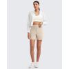 imageG4Free EverGoing Womens Athletic Shorts High Waisted 5 Running Yoga Summer Casual Shorts with PocketsLight Khaki