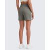 imageG4Free EverGoing Womens Athletic Shorts High Waisted 5 Running Yoga Summer Casual Shorts with PocketsMocha Brown
