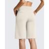 imageG4Free EverGoing Womens Bermuda Shorts with Pockets 10  Knee Length Athletic Casual Long ShortsIvory