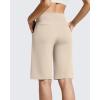 imageG4Free EverGoing Womens Bermuda Shorts with Pockets 10  Knee Length Athletic Casual Long ShortsLight Khaki