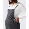 imageG4Free Maternity Jumpsuits Adjustable Strap Overalls Pregnancy Wide Leg Rompers with PocketsDark Gray