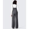 imageG4Free Maternity Jumpsuits Adjustable Strap Overalls Pregnancy Wide Leg Rompers with PocketsDark Gray