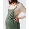imageG4Free Maternity Jumpsuits Adjustable Strap Overalls Pregnancy Wide Leg Rompers with PocketsGray Sage