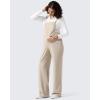 imageG4Free Maternity Jumpsuits Adjustable Strap Overalls Pregnancy Wide Leg Rompers with PocketsLight Khaki