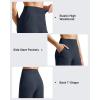 imageG4Free Ribbed Womens 11 Bermuda Shorts with Pockets High Waisted Knee Length Long Shorts Casual WorkoutDark Navy