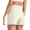 imageG4Free ShiftReady Athletic Shorts for Women High Waisted Trouser Shorts Trendy Casual Summer Short with PocketsIvory