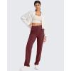 imageG4Free ShiftReady Yoga Pants Women High Waist Dress Work Pants with Pockets Straight Leg Business Casual Trousers 283032Dark Burgundy