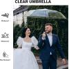 imageG4Free Small Clear Umbrella for Rain 42 Inch Women and Men Use Weddings Proms and Special Events Auto Open amp Close