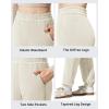 imageG4Free Smoofit Fleece Lined Joggers Sweatpants Women Thermal Casual Lounge with Pockets Warm Pants for Workout Winter TravelWarm Beige