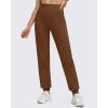 imageG4Free Womens Fleece Lined Workout Joggers with Pockets High Waisted Sweatpants Running Casual Outdoor Winter PantsDark Coffee