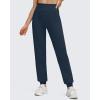 imageG4Free Womens Fleece Lined Workout Joggers with Pockets High Waisted Sweatpants Running Casual Outdoor Winter PantsDark Navy