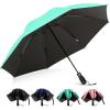 imageG4Free 46 Inch Windproof Umbrella for Rain Strong 8 Ribs Compact Reverse Folding Travel Umbrella Automatic Open Close Fits Car amp BackpackLake Blue
