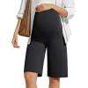 imageG4Free BareFeel Maternity Bermuda Shorts Over The Belly Loose Wide Leg Pregnancy Workout Shorts Casual WorkBlack