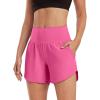 imageG4Free Chillwhisp Athletic Shorts for Women 4  High Waist Lightweight Casual Running Shorts Builtin Liner with PocketsRosy Pink1