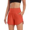 imageG4Free Chillwhisp Athletic Shorts for Women 4  High Waist Lightweight Casual Running Shorts Builtin Liner with PocketsRust Orange1