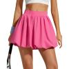imageG4Free Chillwhisp Bubble Tennis Skirts for Women  14 Mini Athletic Ruffled Hem Casual Skorts Inner Shorts with 4 PocketsRose Pink