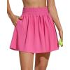 imageG4Free Chillwhisp High Waisted Tennis Skirts for Women  15 Flowy Golf Skort Athletic Inner Shorts with 4 PocketsRose Pink