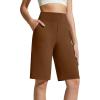imageG4Free EverGoing Womens Bermuda Shorts with Pockets 10  Knee Length Athletic Casual Long ShortsDark Coffee