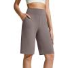 imageG4Free EverGoing Womens Bermuda Shorts with Pockets 10  Knee Length Athletic Casual Long ShortsTaupe