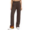 imageG4Free Flurrylux Womens Fleece Lined Straight Leg Sweatpants Cotton Warm Lounge Pants with PocketsTerracotta Brown