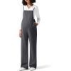 imageG4Free Maternity Jumpsuits Adjustable Strap Overalls Pregnancy Wide Leg Rompers with PocketsDark Gray