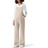 imageG4Free Maternity Jumpsuits Adjustable Strap Overalls Pregnancy Wide Leg Rompers with PocketsLight Khaki