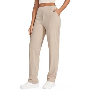 imageG4Free ShiftReady Yoga Pants Women High Waist Dress Work Pants with Pockets Straight Leg Business Casual Trousers 283032Light Khaki