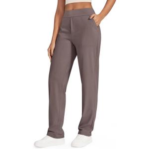 imageG4Free ShiftReady Yoga Pants Women High Waist Dress Work Pants with Pockets Straight Leg Business Casual Trousers 283032Taupe
