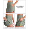 imageG4Free A Line Golf Skirts for Women 15 Elastic High Waisted Tennis Skorts Soft Casual Athletic Inner Shorts 4 PocketsGray Olive