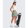 imageG4Free A Line Golf Skirts for Women 15 Elastic High Waisted Tennis Skorts Soft Casual Athletic Inner Shorts 4 PocketsGray Olive